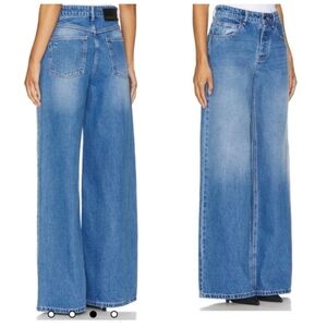 CULTNAKED THE ONE JEANS WIDE LEG HIGH RISE LIKE NEW ORGANIC COTTON LARGE 30